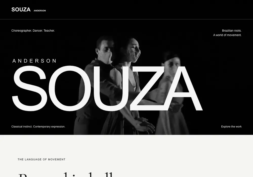 Anderson Souza website design by BWC