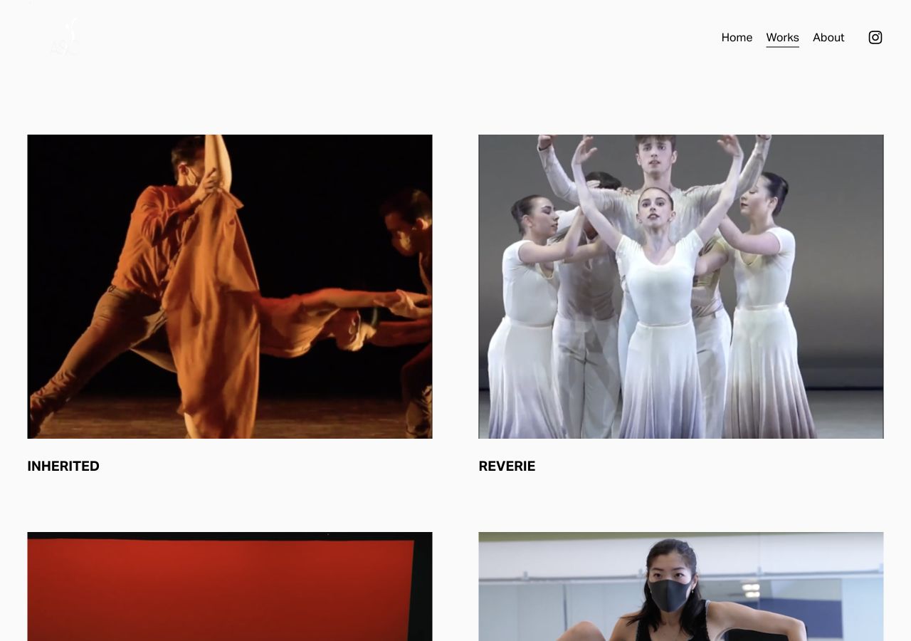 Souza Ballet selected works, including Inherited and Reverie, presented through performance photography.